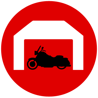 motorcycle storage icon